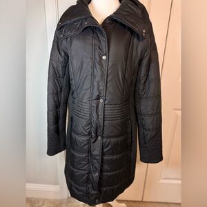 Women's Black Quilted Coat